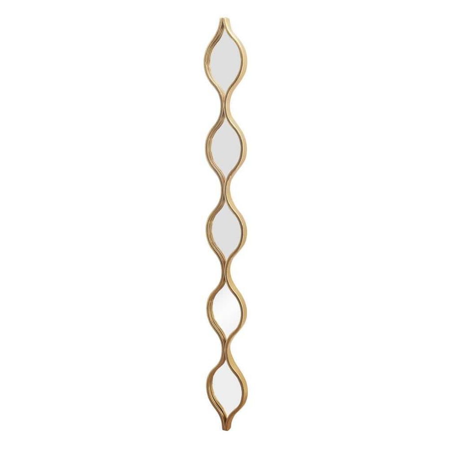 PARISLOFT 5.125 in. W x 47.25 in. H Gold Teardrop Metal Framed Wall Mirror AT1411 - The Home Depot added by Zoe Schiess