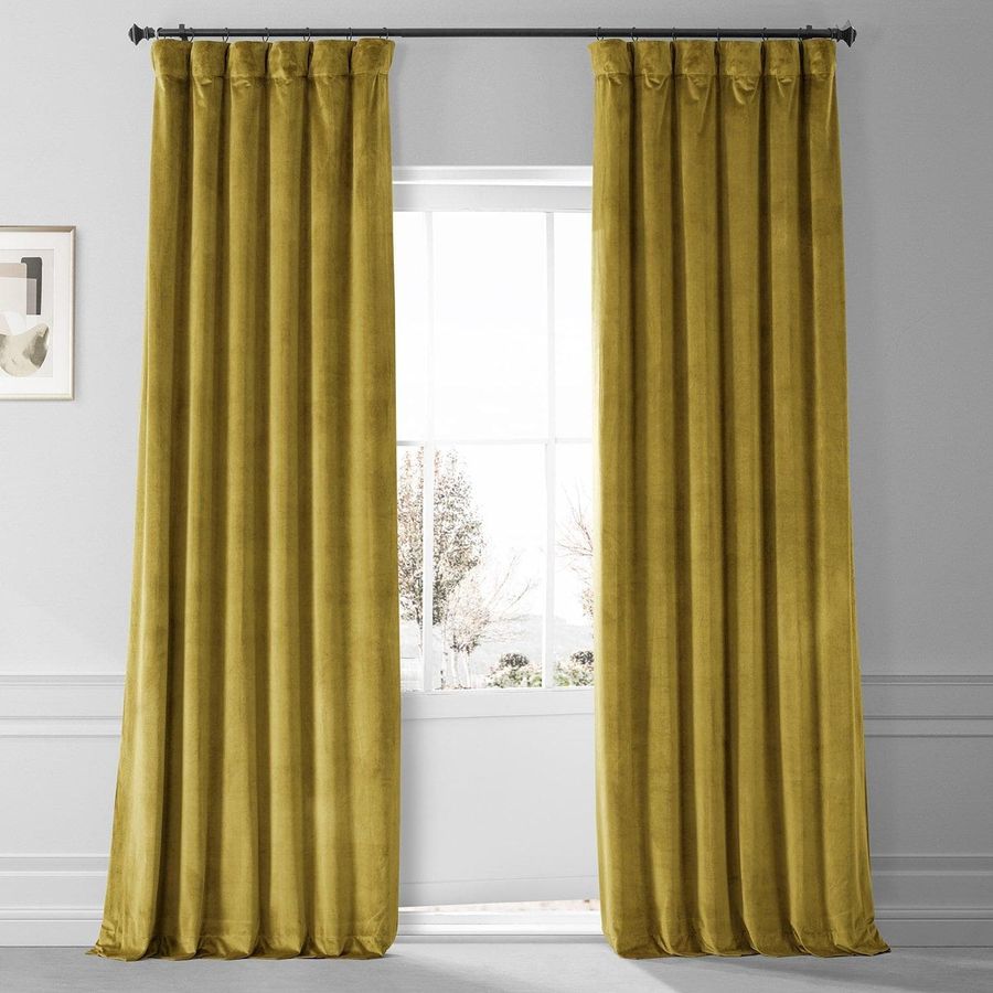 Babylonia Green Signature Plush Velvet Hotel Blackout Curtain added by Brittney Mitchell