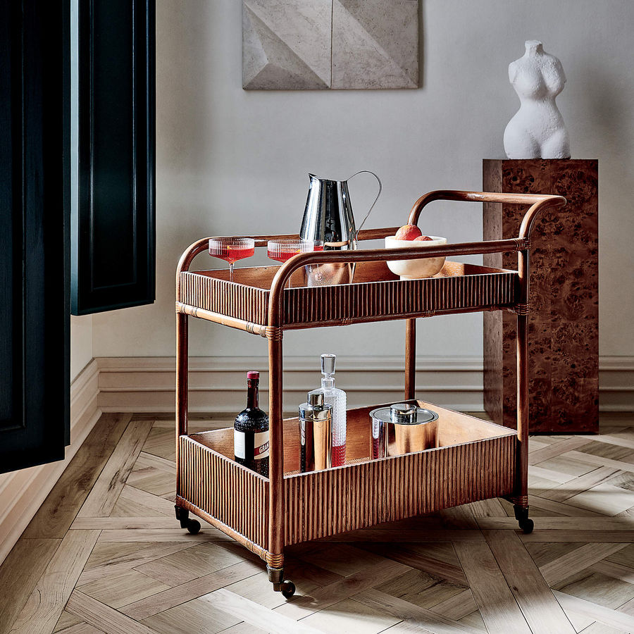 Feliz Rattan Bar Cart + Reviews | CB2 added by Ali Dyer