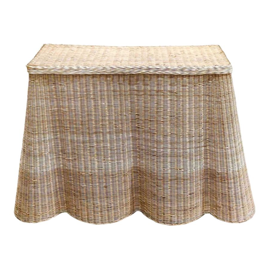 Scalloped Wicker Console Table added by Shellie Kemp