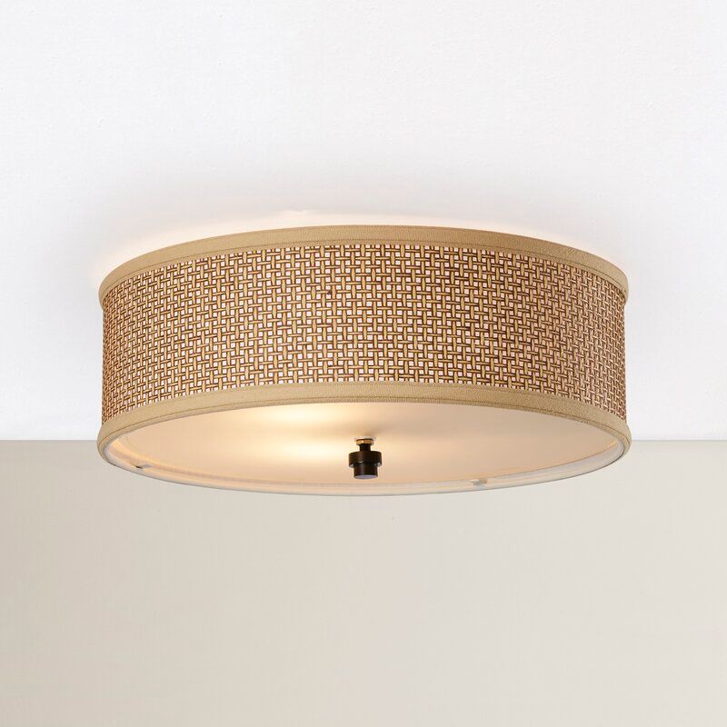 Salguero 3 - Light 17" Shaded Drum Flush Mount added by Morgan Bierbaum