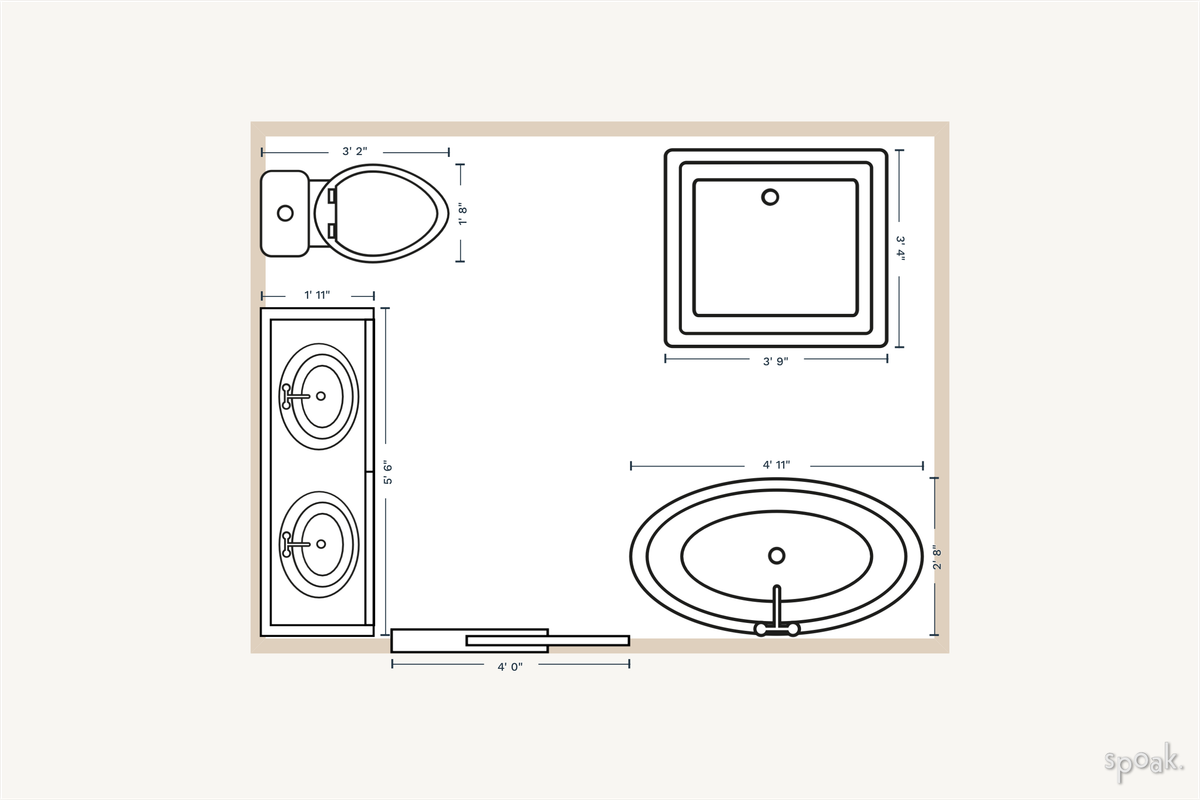 Bathroom Layout designed by Christina Stange