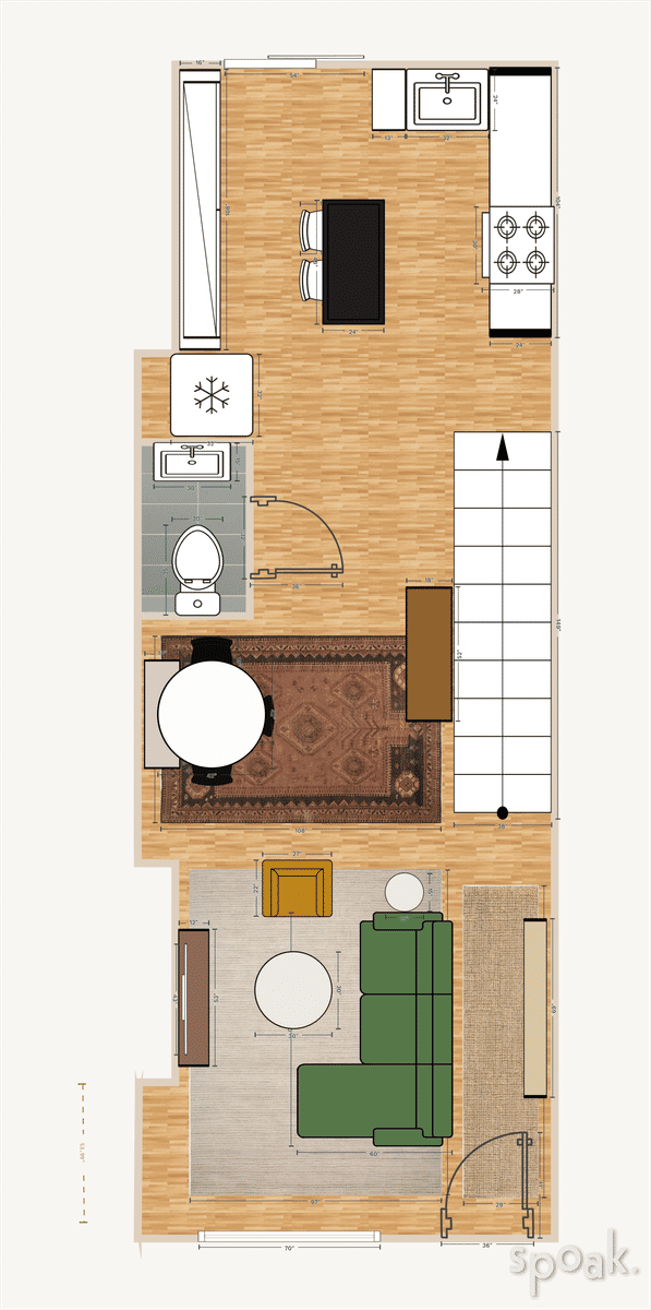 Living Room Floor Plan designed by madeleine doggett
