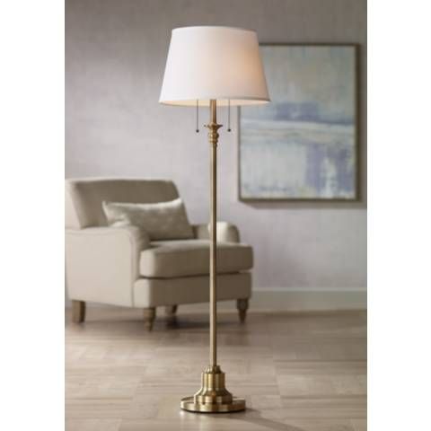 Spenser Brushed Antique Brass Traditional Floor Lamp - #35E33 | Lamps Plus added by Where The Heart Is Designs