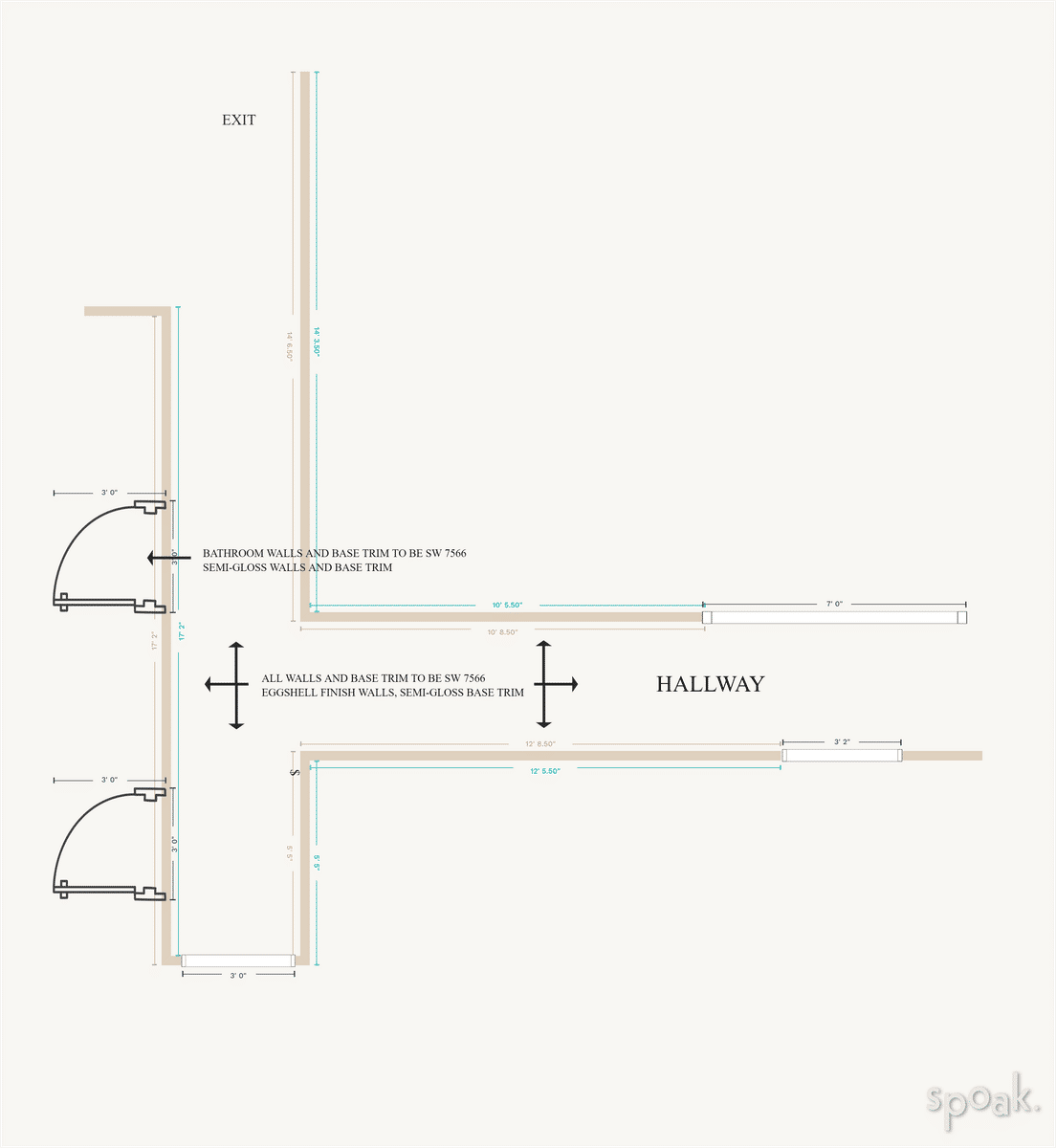 Hallway Plan designed by Karisa Holmes
