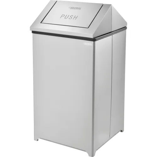 Global Industrial™ Stainless Steel Square Swing Top Trash Can, 40 Gallon added by HELEN SALGADO