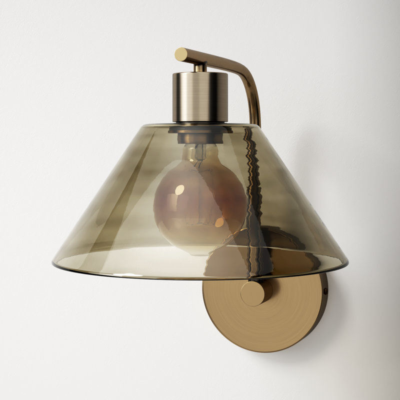 Anastasia Single Light Glass Dimmable Armed Sconce added by Katie Hoffman
