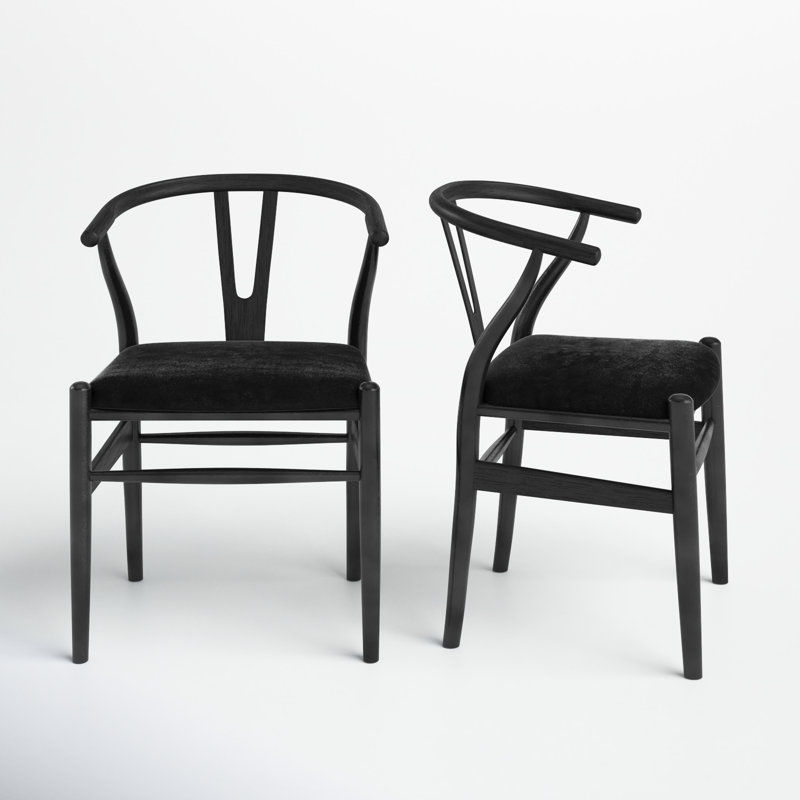 Fairbanks Side Chair With Stained Framed And Velvet Seat - Set Of 2 added by Kate Lynn Nemett