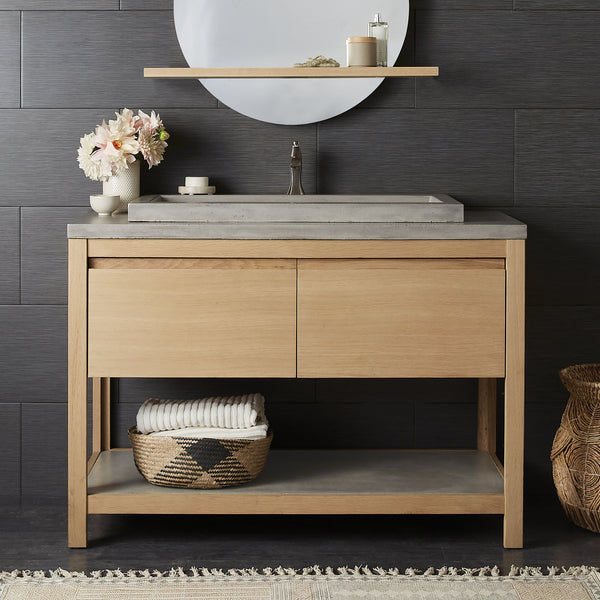 Native Trails 48" Solace Vanity Base in Sunrise Oak with Ash Shelf, VNO481-A added by Leslie Burns