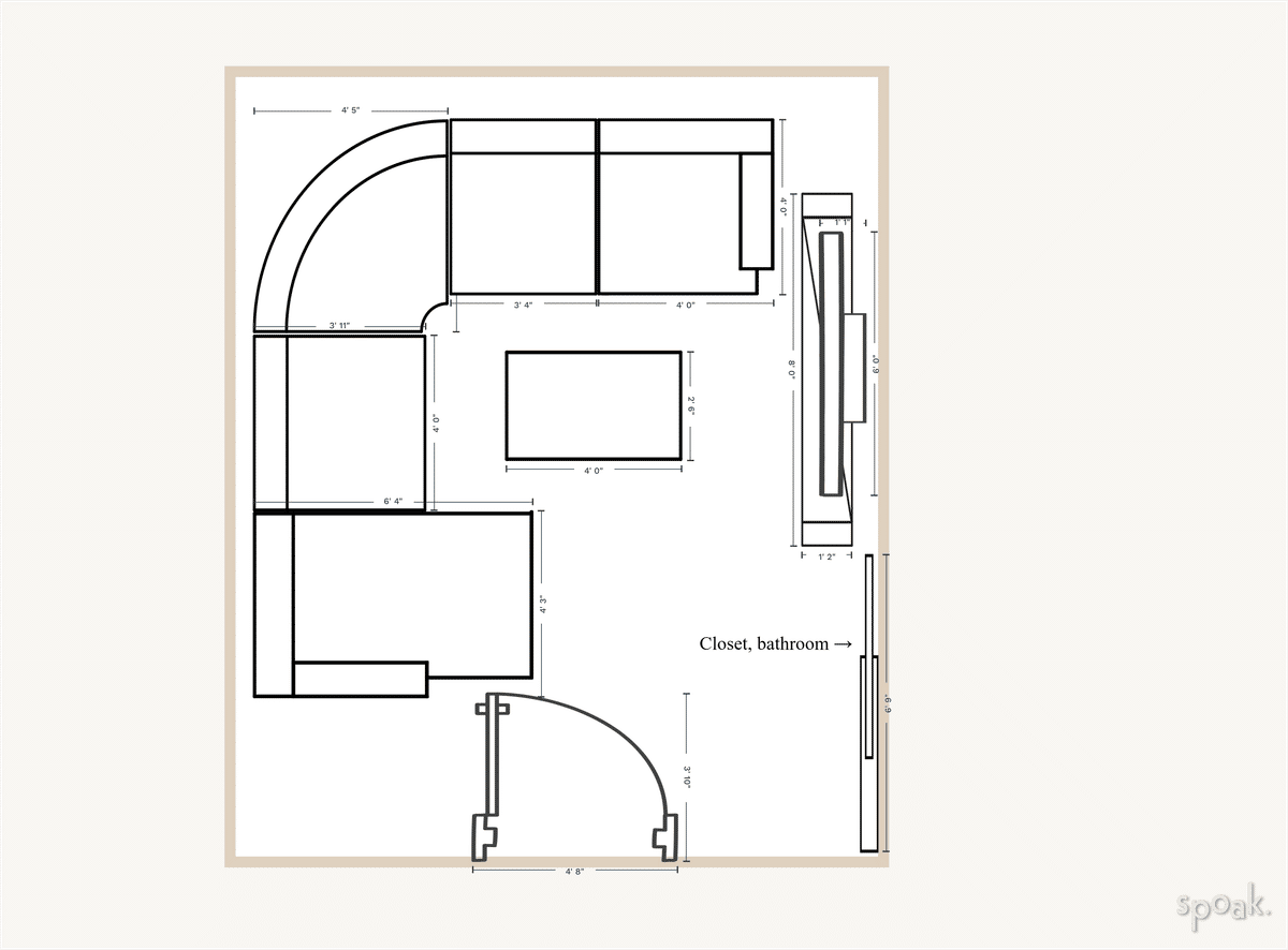 Living Room Floor Plan designed by Jilly Fox