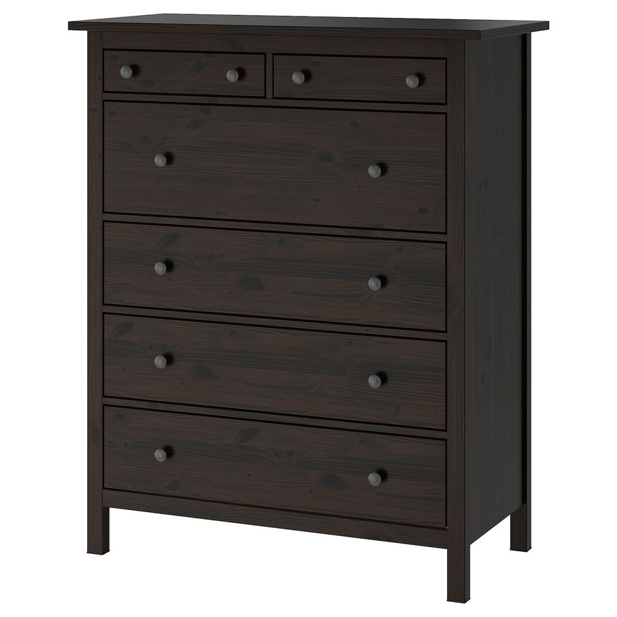 HEMNES 6-drawer chest, black-brown, 421/2x515/8" - IKEA added by Grace Hoopingarner