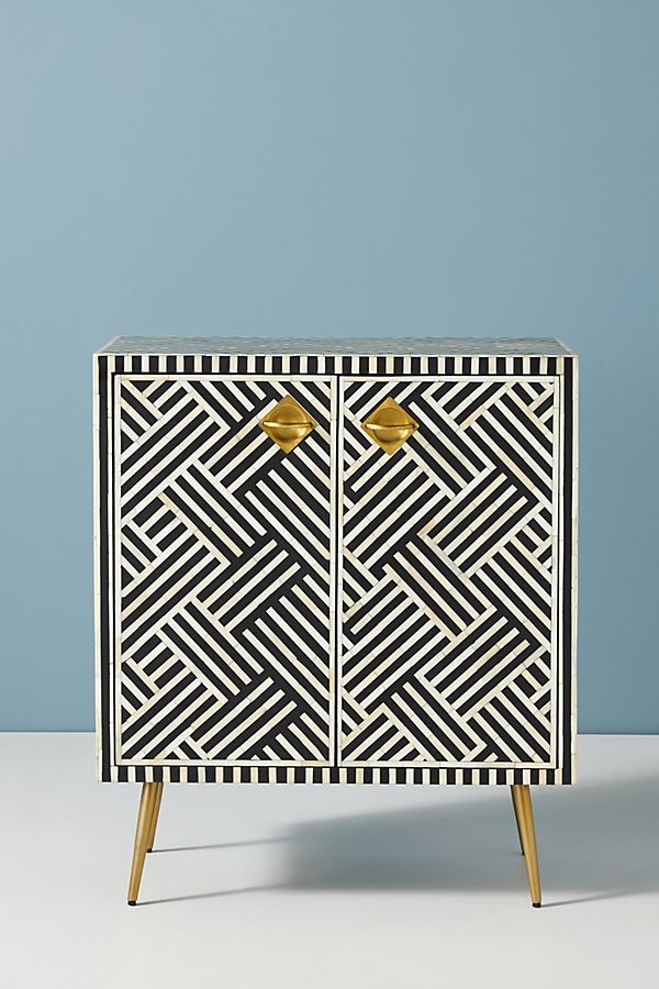 Optical Inlay Entryway Cabinet added by Betsy Scherer