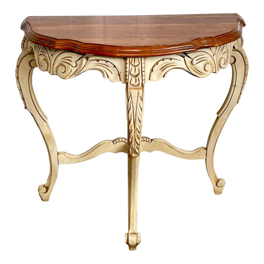 Mid 20th Century Louis XV Style Demilune Console Table added by Hnia Usman