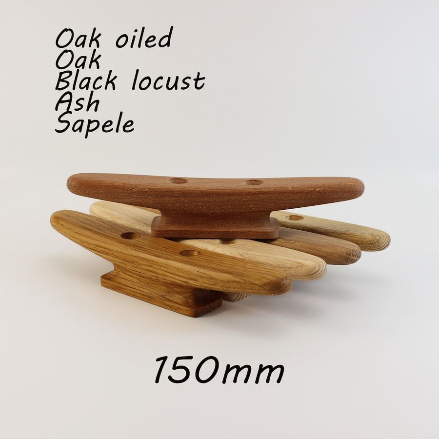 Wooden Boat Cleat 150mm 6 Inch, Oak, Oak Oiled, Ash, Black Locust, Sapele - Etsy added by Erica Ramon