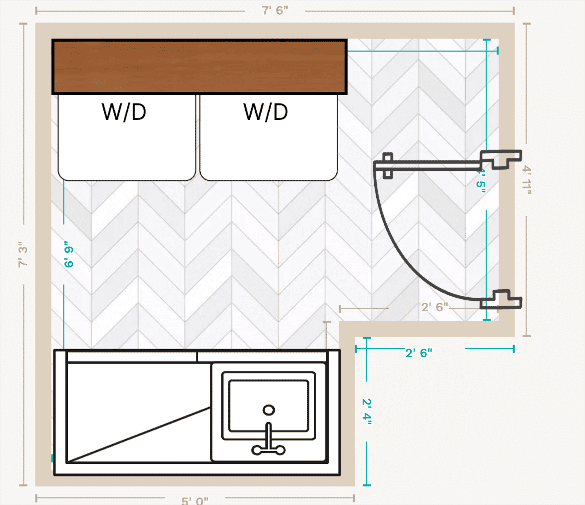 Laundry Room Floor Plan designed by Spoak 