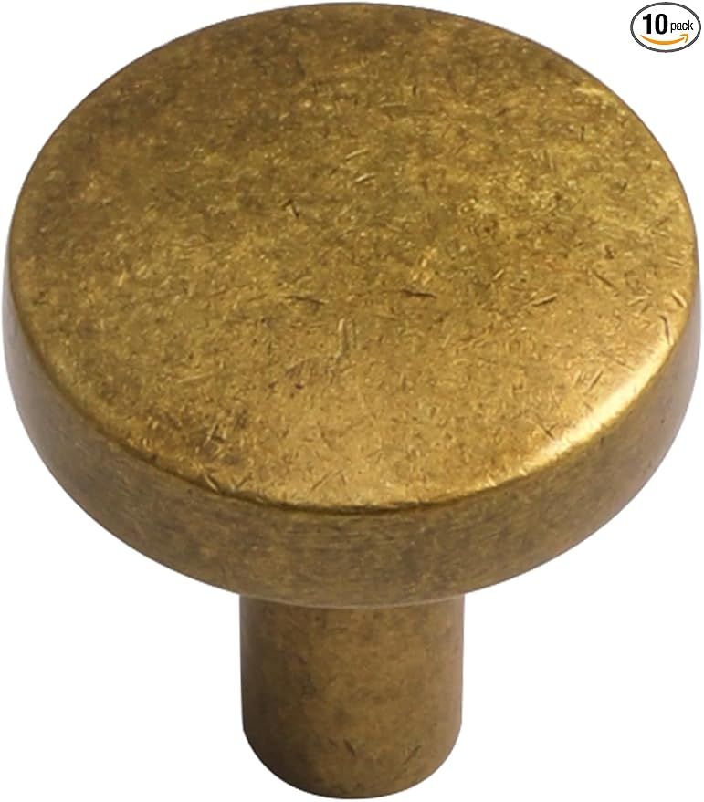 10 Pack Antique Brass Cabinet Knobs Classic Vintage Retro Drawer Pulls added by Dogwood Home Design