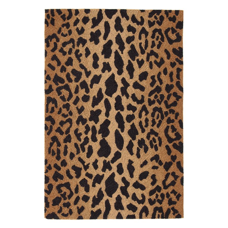 Leopard Hand Micro Hooked Wool Rug | Brown added by Taylor Mace