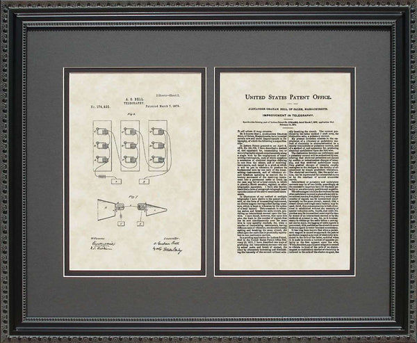 Telephone Patent, Art & Copy, Bell, 1876, 16x20 added by Francesca Pasquali