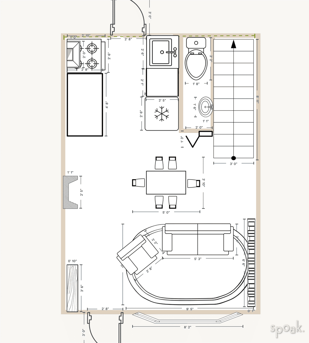 Tiny House Floor Plan designed by Elio Luna