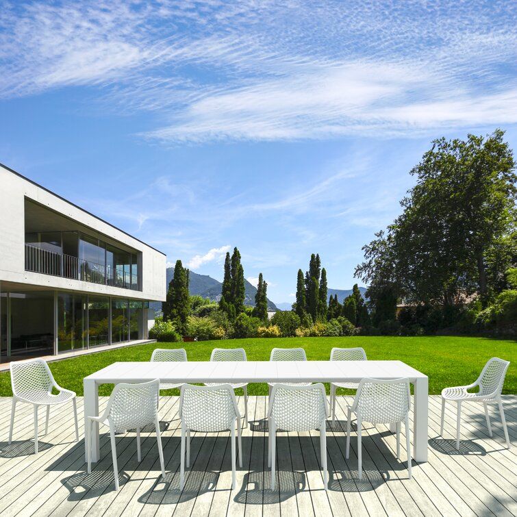 Farrah 10 - Person Rectangular Extendable Outdoor Dining Set added by Avery Foret