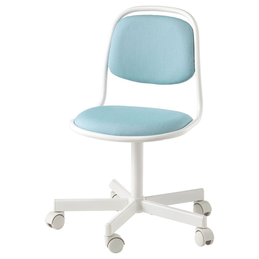 ÖRFJÄLL Child's desk chair, white/Vissle blue/green - IKEA added by Diana Farberov