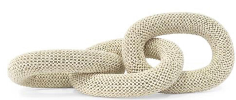 Palecek Madera Coastal Beach White Coco Beaded Chain Link Sculpture added by Samantha Rice