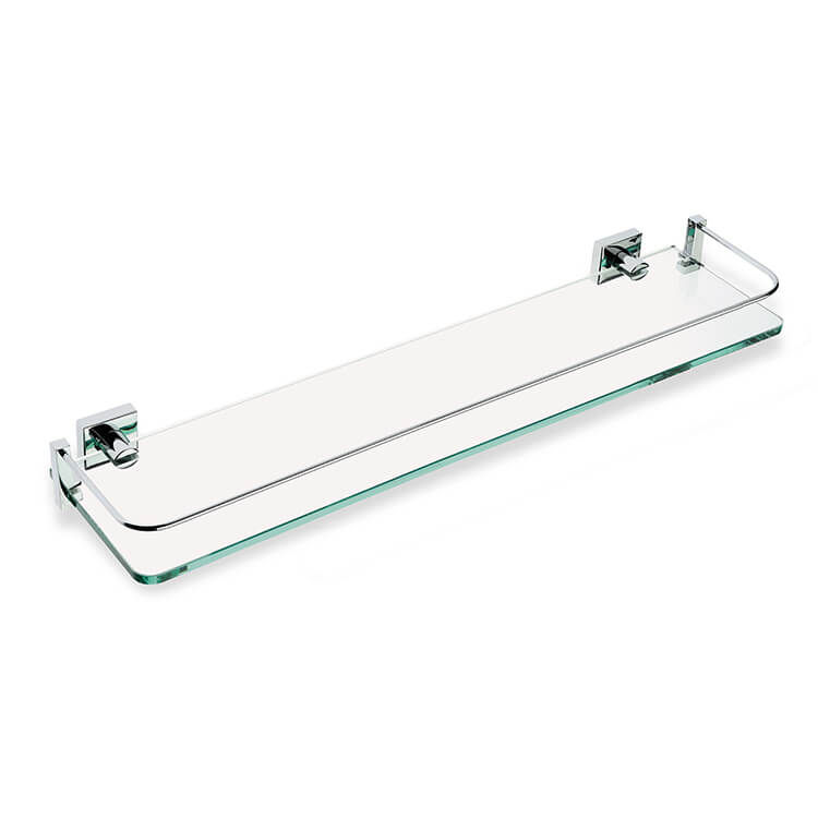 Clear Glass Bathroom Shelf with Chrome Brass Holder added by Serena Finnerty