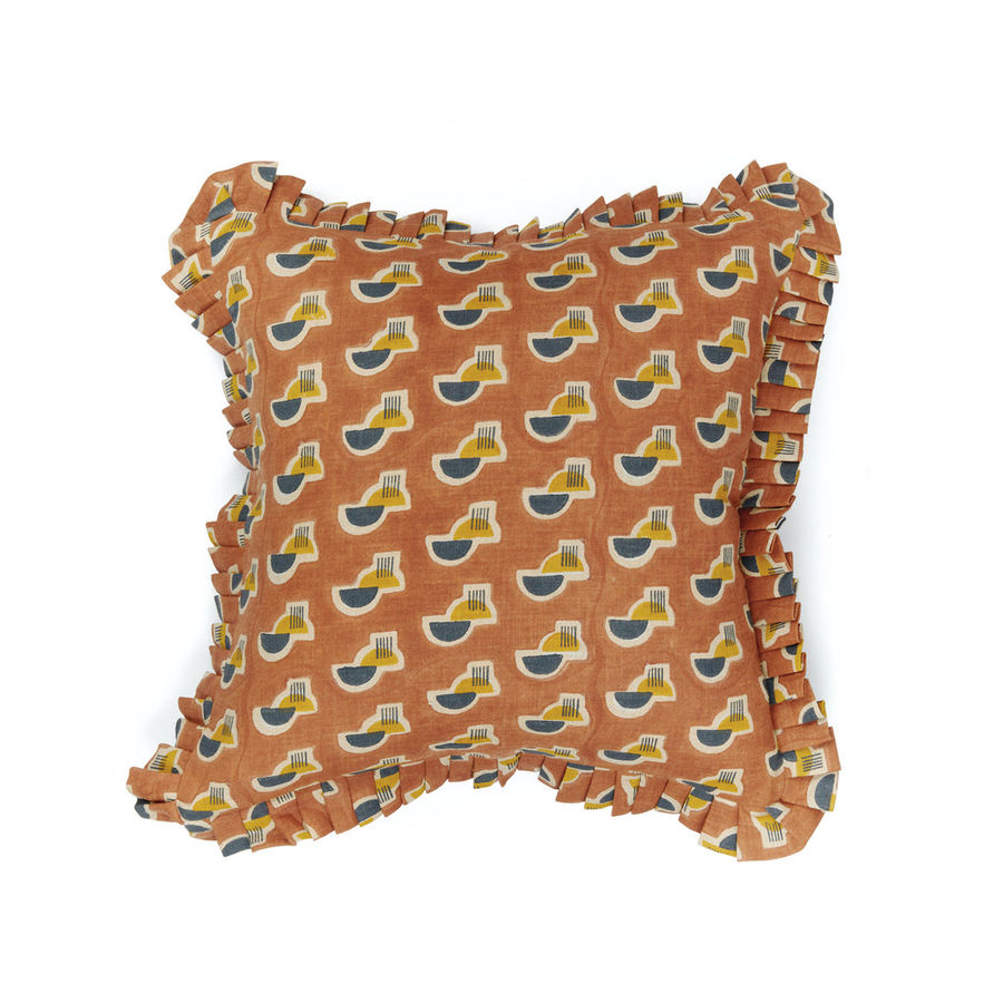 Raj Mandir Pillow | Ruffle added by Diana Farberov