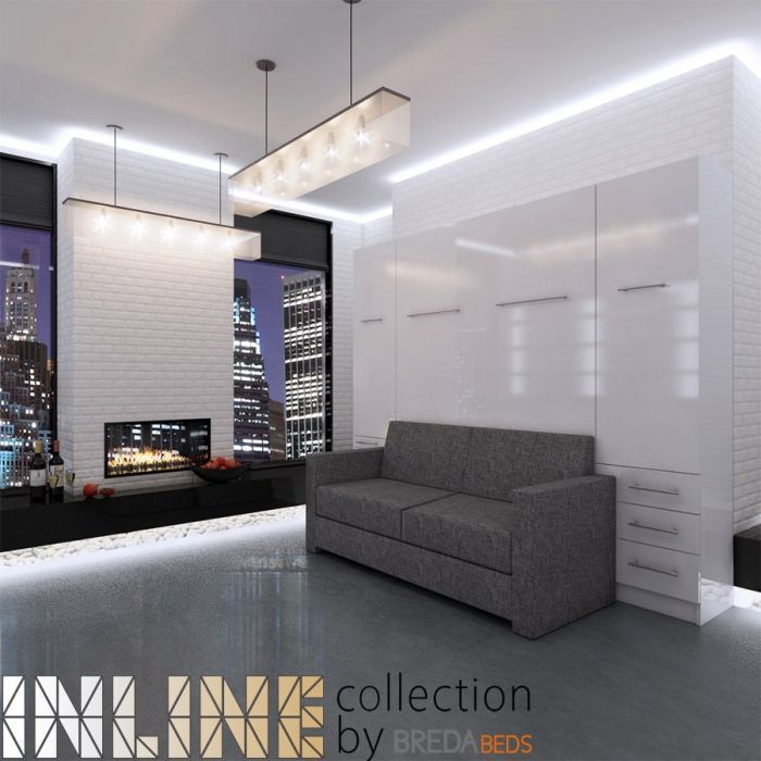 InLine Murphy Bed with Hutches and InLine Sofa | Wall Bed with Sofa added by Emily Monsees