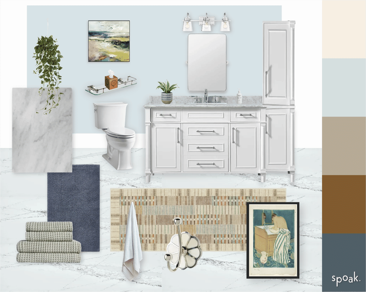Gray Bathroom Inspiration designed by Autumn Janesky