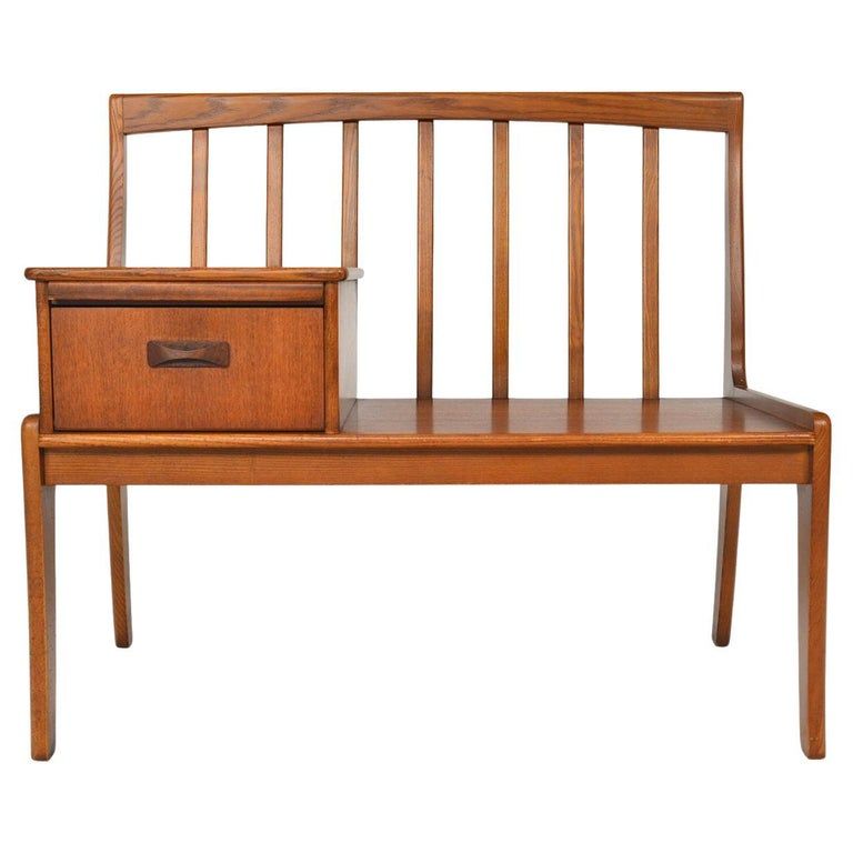Highback Telephone / Gossip Bench in Teak added by Siri Anderson she/her