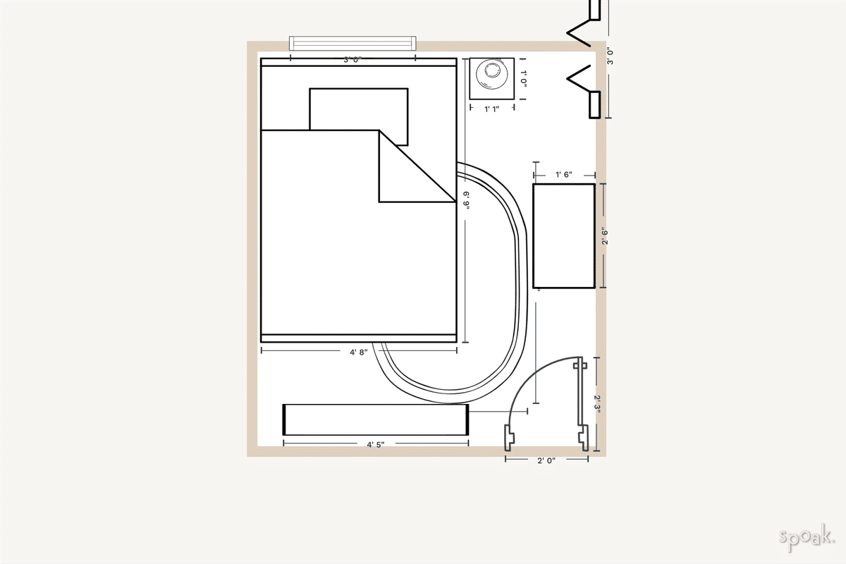 Bedroom Floor Plan designed by Kayla Esposito