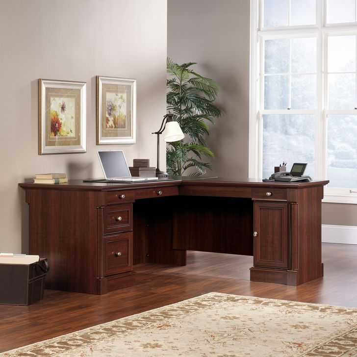Palladia L-Shaped Desk In Select Cherry added by Sandy Schargel Interiors