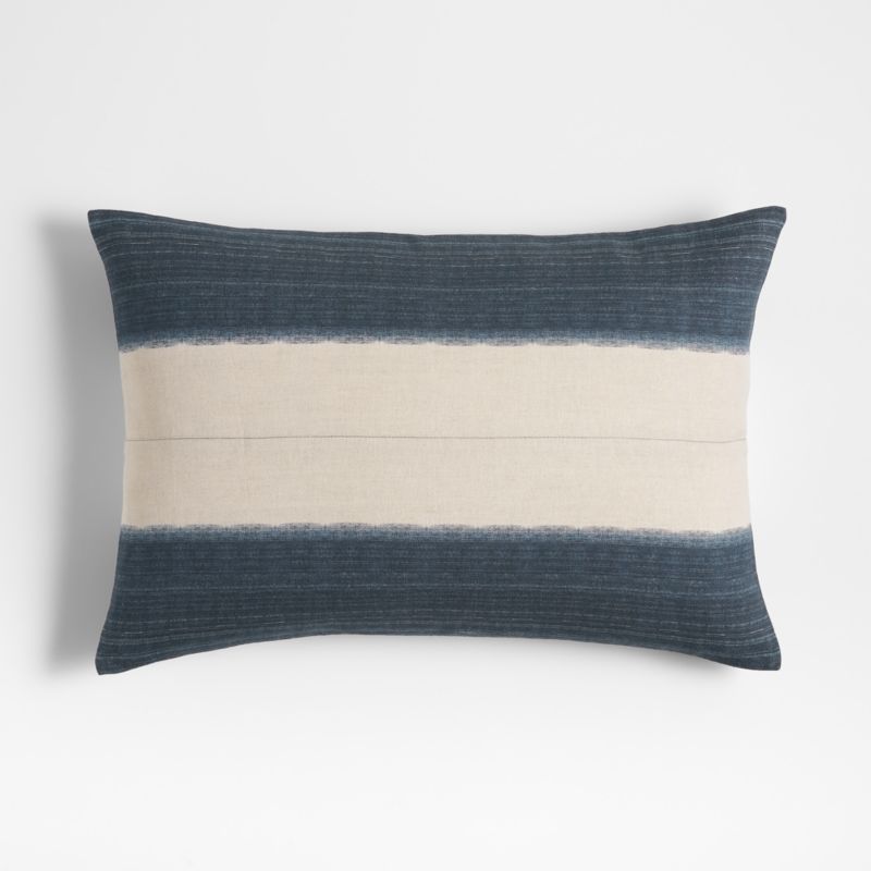 Littoral 22"x15" Two-Tone Navy Decorative Throw Pillow | Crate & Barrel added by Morgan Carey