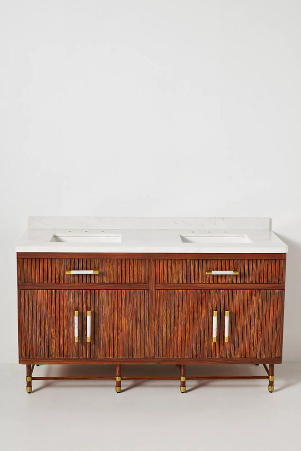 Deluxe Tamboured Double Bathroom Vanity added by Sean Wheeler