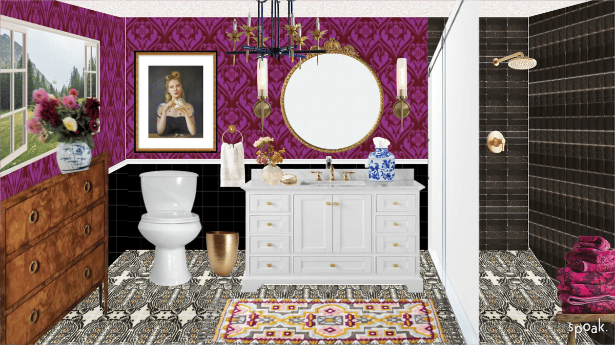 Purple Bathroom Inspiration designed by Stephanie Sutton