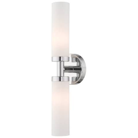 Livex Aero 18" High 2 Light Polished Chrome ADA Bath Light - #87F37 | Lamps Plus added by Leslie Burns