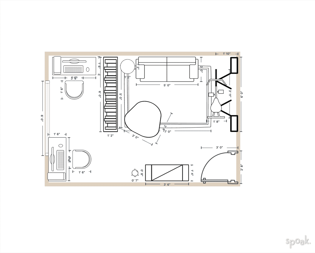 Large Rectanglar Office Floor Plan designed by Fayethe Vongsouvanh