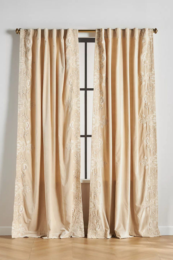Harlowe Embroidered Velvet Curtain added by Karleigh Miller
