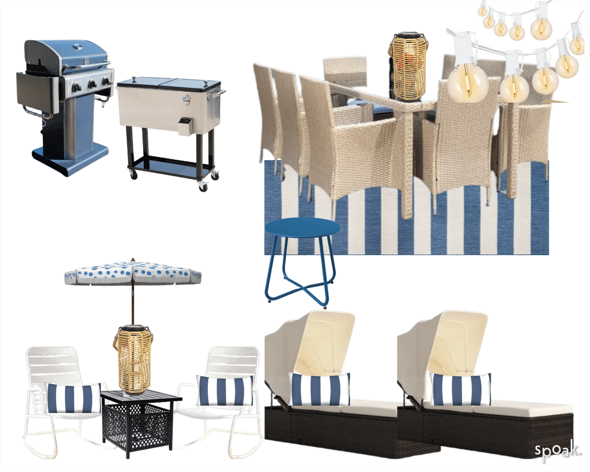 Navy Outdoor Ideas designed by sallie tyler