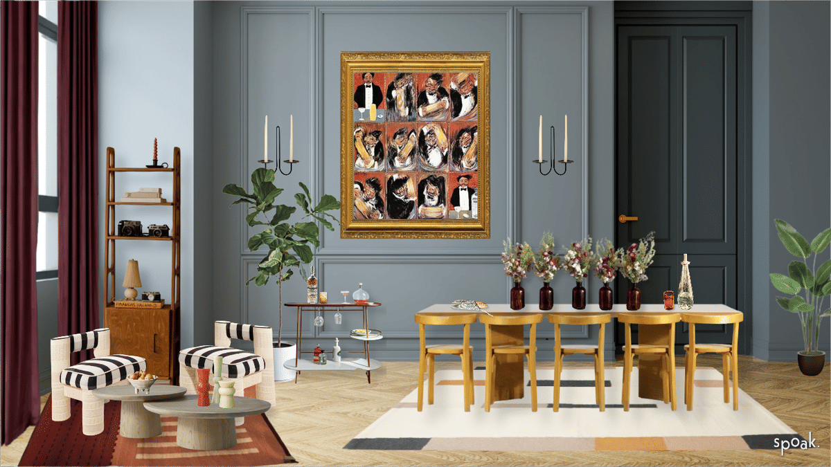 Gray Dining Room Inspiration designed by Julia Lupariello