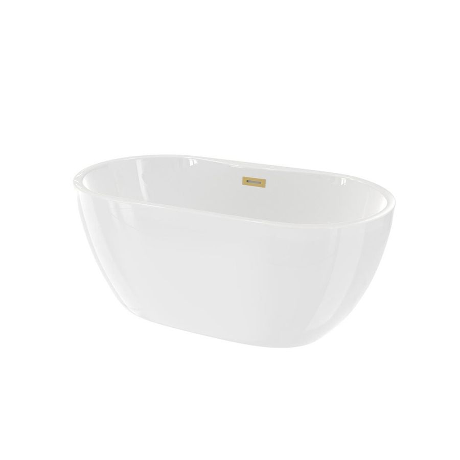 Hudson Acrylic Double Ended Freestanding Tub 55", Brushed Brass Drain Finish added by Kate Lynn Nemett