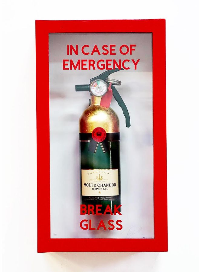 Plastic Jesus - "In Case of Emergency Break Glass" Moet Chandon Compact Edition FireExtinguisher added by erika grossman
