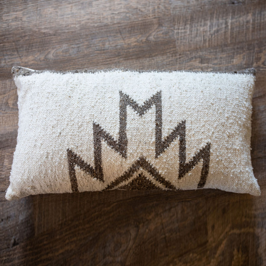 HiEnd Accents  Cream/Dark Brown Handwoven Wool Western Aztec Lodge 14x26 inch Decorative Pillow | Wayfair added by Aubrey Bates