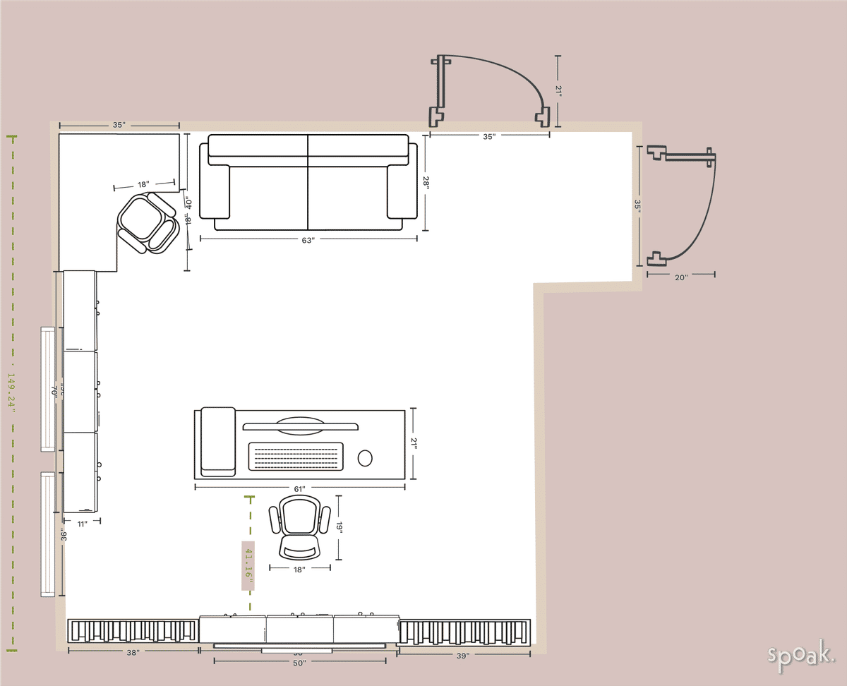 Craft Room Floor Plan designed by Ashley Quinney