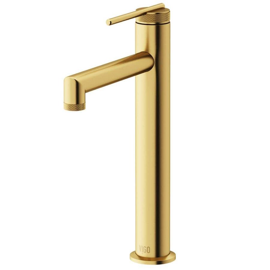 VIGO Sterling Single Handle Single-Hole Bathroom Vessel Faucet in Matte Brushed Gold VG03032MG - The Home Depot added by HELEN SALGADO
