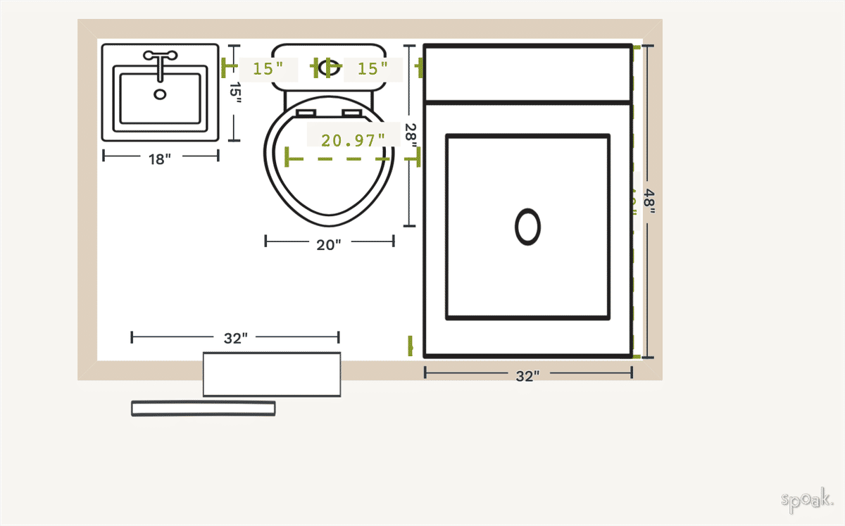Small Bathroom Plan designed by Makayla Nutt
