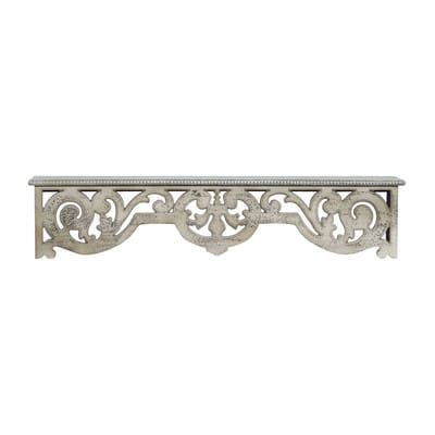 White Wood Farmhouse Wall Shelf, 10" x 48" x 8" | Michaels added by Melanie Fenning