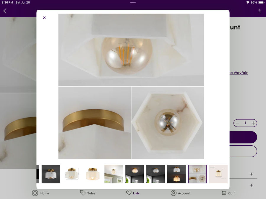 Martell Semi Flush Mount added by Jessica Arnold