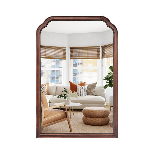 Ancalin Wood Accent Wall Mirror for Bathroom Bedroom Decorative Mirror added by sallie tyler
